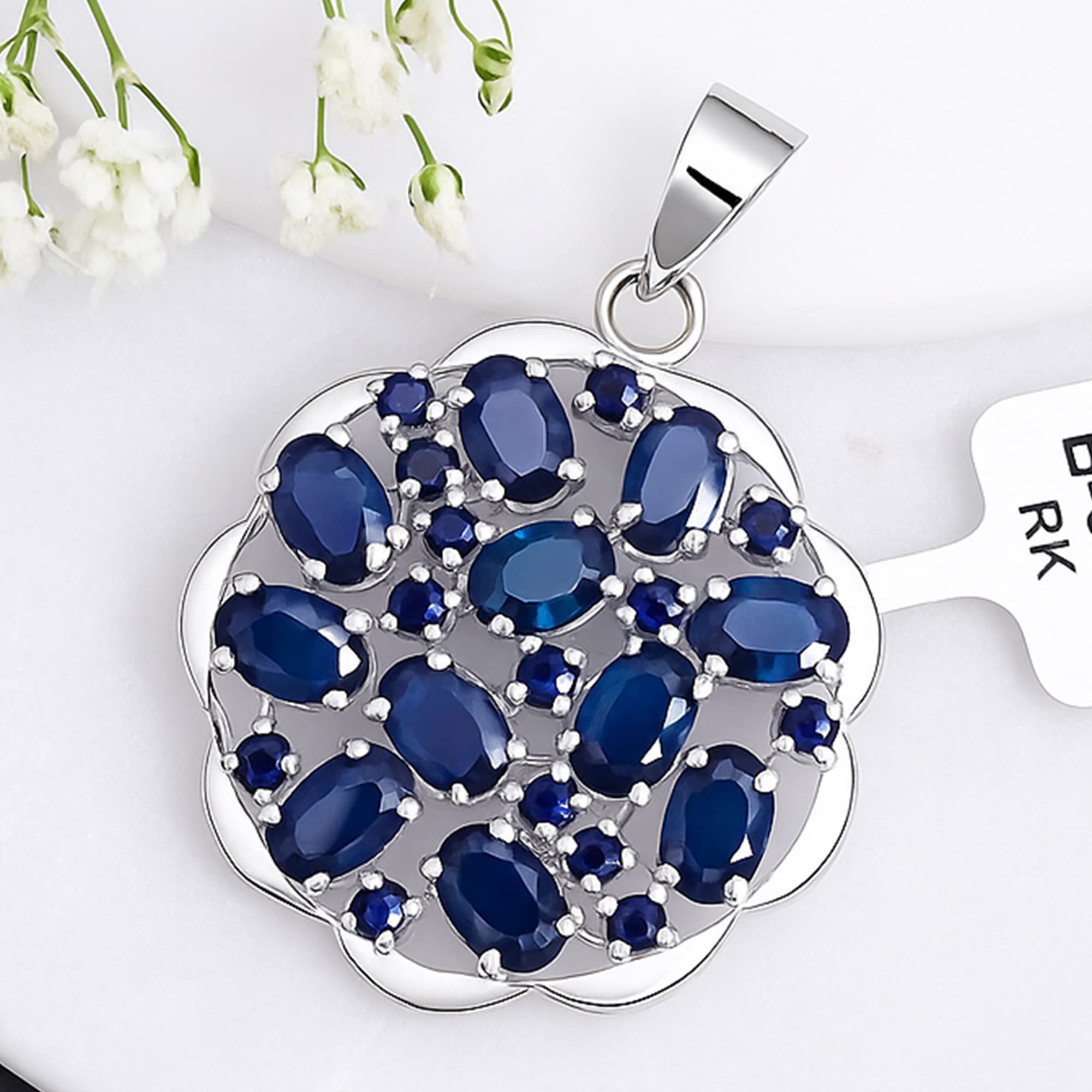 Sapphire Bloom Pendant