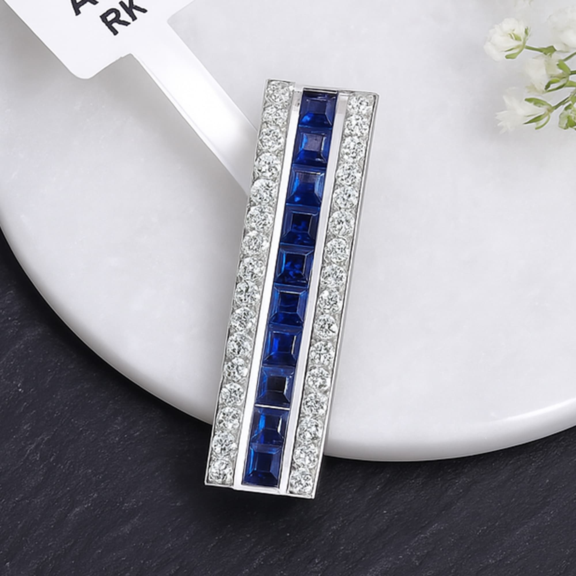 Sapphire Column Pendant